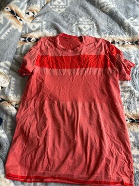 lululemon athletica Men's Coral Red Short-Sleeve Crew